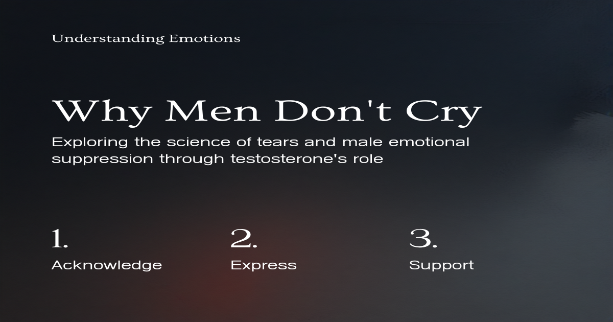 Why Man Why Men Don't Cry: The Science of Tears, Testosterone, and Male ...